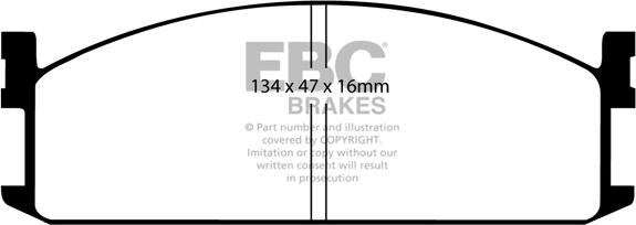 EBC Brakes DP535 - Əyləc altlığı dəsti, əyləc diski furqanavto.az