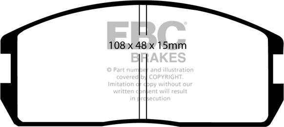 EBC Brakes DP537 - Əyləc altlığı dəsti, əyləc diski furqanavto.az
