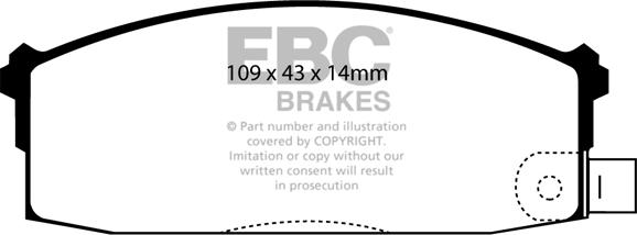 EBC Brakes DP526 - Əyləc altlığı dəsti, əyləc diski furqanavto.az