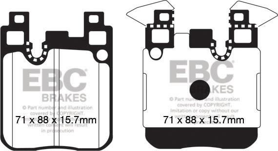 EBC Brakes DP52133NDX - Əyləc altlığı dəsti, əyləc diski furqanavto.az