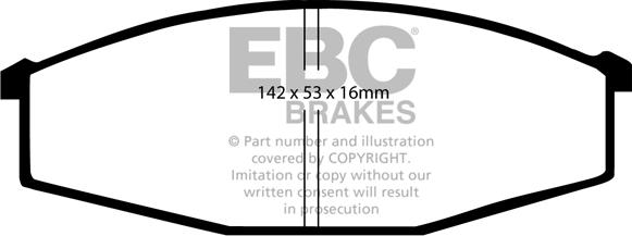 EBC Brakes DP641 - Əyləc altlığı dəsti, əyləc diski furqanavto.az