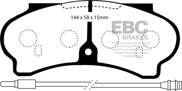 EBC Brakes DP652 - Əyləc altlığı dəsti, əyləc diski furqanavto.az