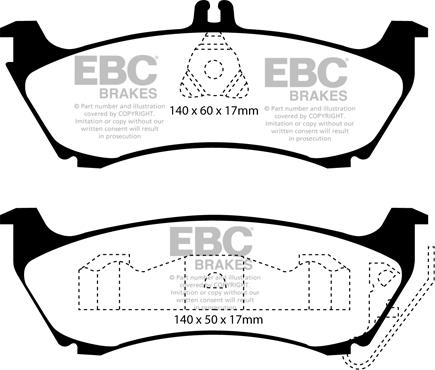 EBC Brakes DP61437 - Əyləc altlığı dəsti, əyləc diski furqanavto.az