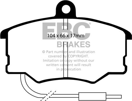 EBC Brakes DP616 - Əyləc altlığı dəsti, əyləc diski furqanavto.az