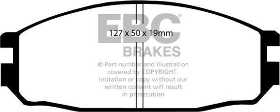 EBC Brakes DP688 - Əyləc altlığı dəsti, əyləc diski furqanavto.az