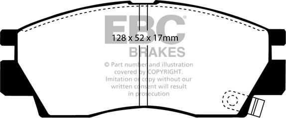 EBC Brakes DP679 - Əyləc altlığı dəsti, əyləc diski furqanavto.az