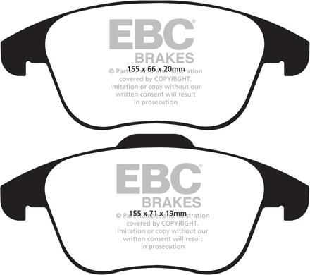 EBC Brakes DP1997 - Əyləc altlığı dəsti, əyləc diski furqanavto.az