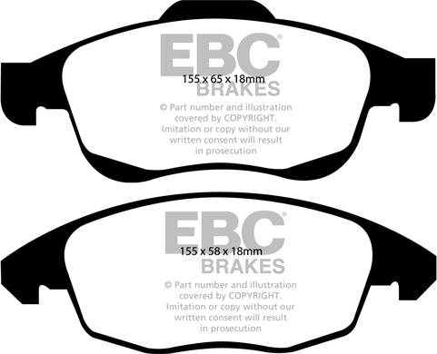 EBC Brakes DP1959 - Əyləc altlığı dəsti, əyləc diski furqanavto.az