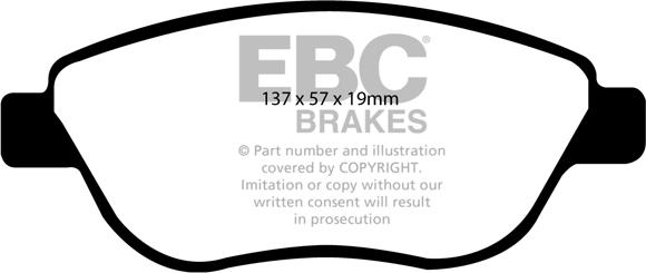 EBC Brakes DP21966 - Əyləc altlığı dəsti, əyləc diski furqanavto.az