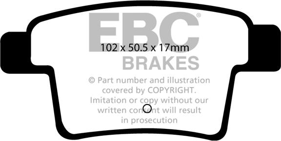 EBC Brakes DP1967 - Əyləc altlığı dəsti, əyləc diski furqanavto.az