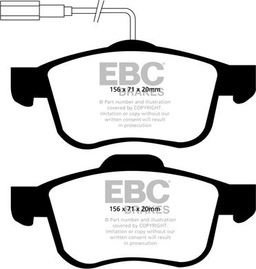 EBC Brakes DP1904 - Əyləc altlığı dəsti, əyləc diski furqanavto.az