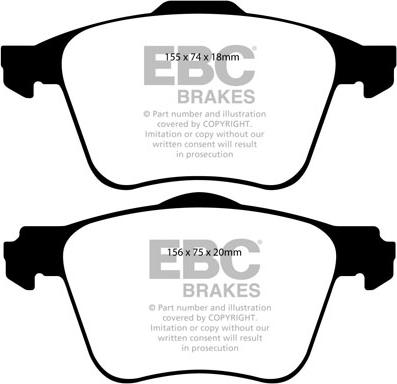 EBC Brakes DP31914C - Əyləc altlığı dəsti, əyləc diski furqanavto.az