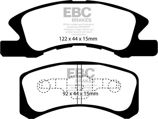 EBC Brakes DP1915 - Əyləc altlığı dəsti, əyləc diski furqanavto.az