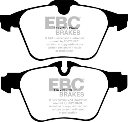 EBC Brakes DP1912 - Əyləc altlığı dəsti, əyləc diski furqanavto.az