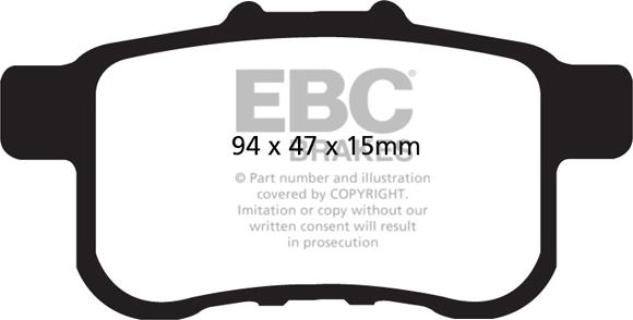 EBC Brakes DP41987R - Əyləc altlığı dəsti, əyləc diski furqanavto.az