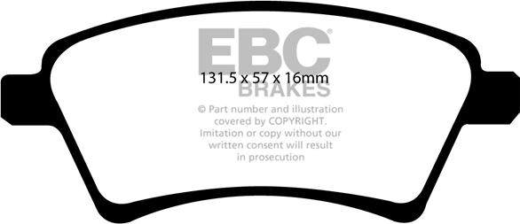 EBC Brakes DP1925 - Əyləc altlığı dəsti, əyləc diski furqanavto.az