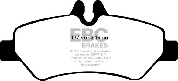 EBC Brakes DP1927 - Əyləc altlığı dəsti, əyləc diski furqanavto.az