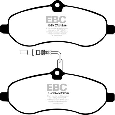 EBC Brakes DP1970 - Əyləc altlığı dəsti, əyləc diski furqanavto.az