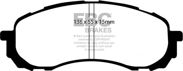 EBC Brakes DP1492 - Əyləc altlığı dəsti, əyləc diski furqanavto.az