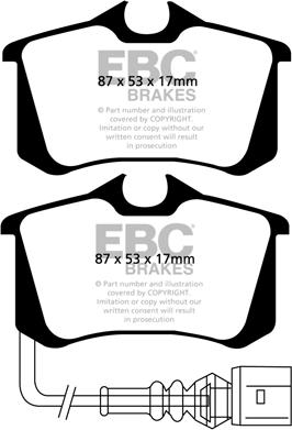 EBC Brakes DP1497 - Əyləc altlığı dəsti, əyləc diski furqanavto.az