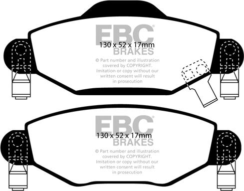 EBC Brakes DP21446 - Əyləc altlığı dəsti, əyləc diski furqanavto.az