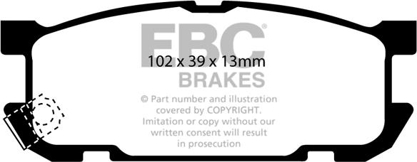 EBC Brakes DP1453 - Əyləc altlığı dəsti, əyləc diski furqanavto.az