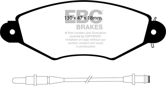 EBC Brakes DP1406 - Əyləc altlığı dəsti, əyləc diski furqanavto.az