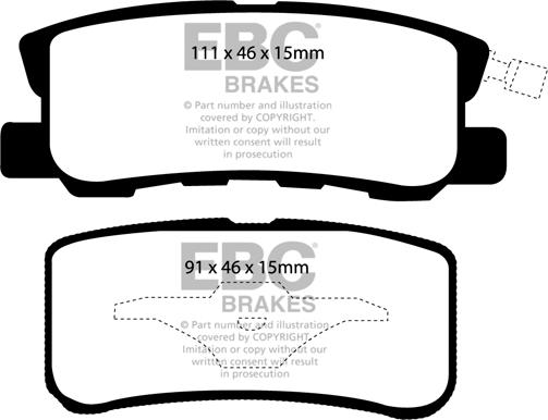 EBC Brakes DP41407R - Əyləc altlığı dəsti, əyləc diski furqanavto.az