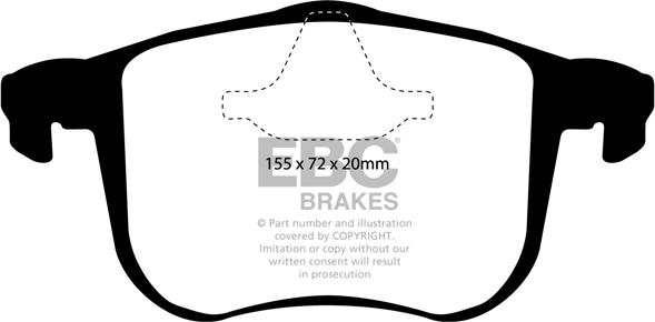 EBC Brakes DP1416 - Əyləc altlığı dəsti, əyləc diski furqanavto.az