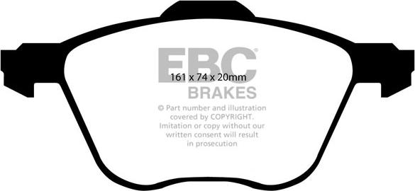 EBC Brakes DP21413 - Əyləc altlığı dəsti, əyləc diski furqanavto.az