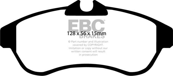 EBC Brakes DP1435 - Əyləc altlığı dəsti, əyləc diski furqanavto.az