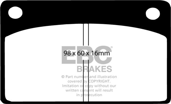 EBC Brakes DP143 - Əyləc altlığı dəsti, əyləc diski furqanavto.az