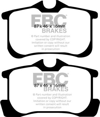 EBC Brakes DP1422 - Əyləc altlığı dəsti, əyləc diski furqanavto.az