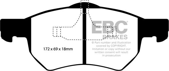 EBC Brakes DP61427 - Əyləc altlığı dəsti, əyləc diski furqanavto.az