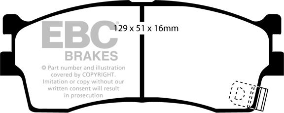 EBC Brakes DP21475 - Əyləc altlığı dəsti, əyləc diski furqanavto.az