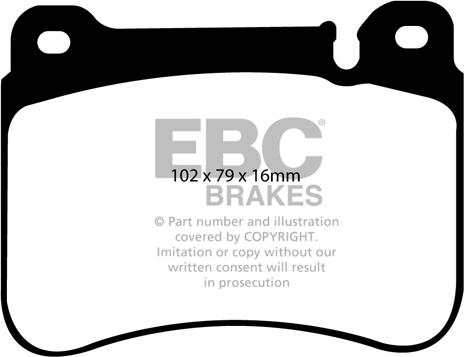 EBC Brakes DP1590 - Əyləc altlığı dəsti, əyləc diski furqanavto.az