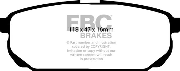 EBC Brakes DP1559 - Əyləc altlığı dəsti, əyləc diski furqanavto.az