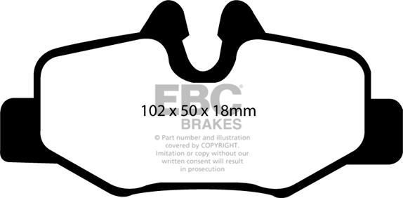 EBC Brakes DP1554 - Əyləc altlığı dəsti, əyləc diski furqanavto.az