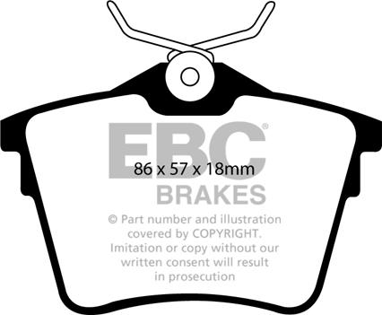 EBC Brakes DP1551 - Əyləc altlığı dəsti, əyləc diski furqanavto.az