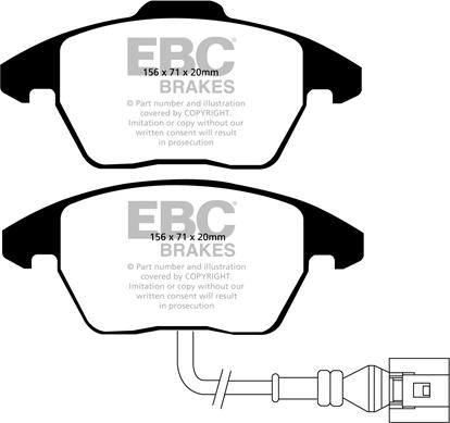 EBC Brakes DP1517 - Əyləc altlığı dəsti, əyləc diski furqanavto.az