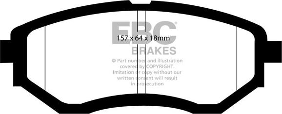 EBC Brakes DP51583NDX - Əyləc altlığı dəsti, əyləc diski furqanavto.az