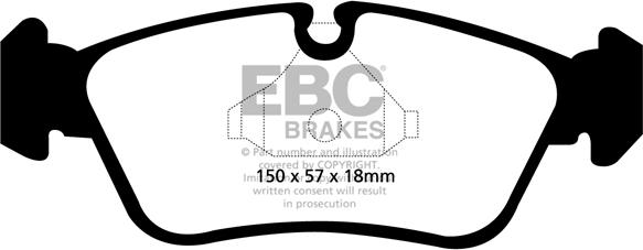 EBC Brakes DP1587 - Əyləc altlığı dəsti, əyləc diski furqanavto.az