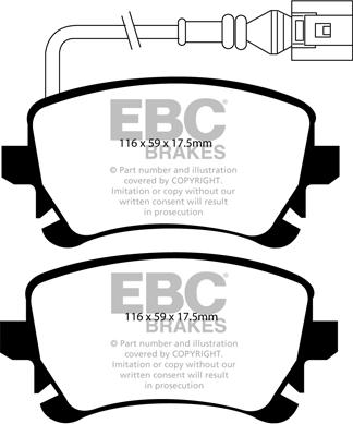 EBC Brakes DP1534 - Əyləc altlığı dəsti, əyləc diski furqanavto.az