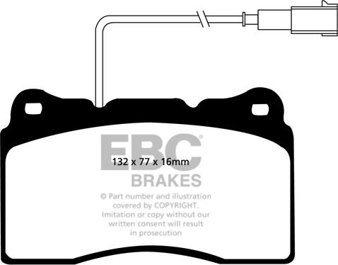 EBC Brakes DP1536 - Əyləc altlığı dəsti, əyləc diski furqanavto.az