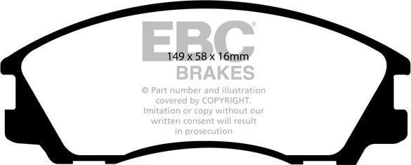 EBC Brakes DP1531 - Əyləc altlığı dəsti, əyləc diski furqanavto.az
