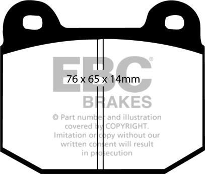 EBC Brakes DP1537 - Əyləc altlığı dəsti, əyləc diski furqanavto.az