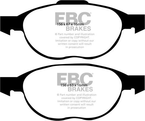 EBC Brakes DP1524 - Əyləc altlığı dəsti, əyləc diski furqanavto.az