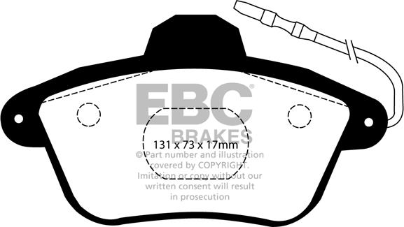 EBC Brakes DP1526 - Əyləc altlığı dəsti, əyləc diski furqanavto.az