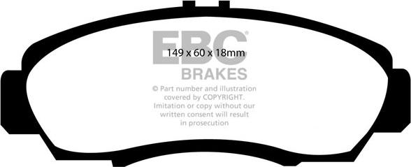 EBC Brakes DP21610 - Əyləc altlığı dəsti, əyləc diski furqanavto.az