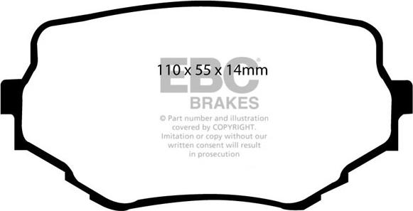 EBC Brakes DP1099 - Əyləc altlığı dəsti, əyləc diski furqanavto.az